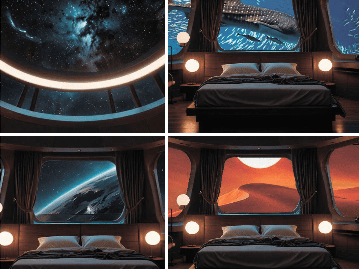 and at night he'll travel to other worlds in an interactive 5D bedroom