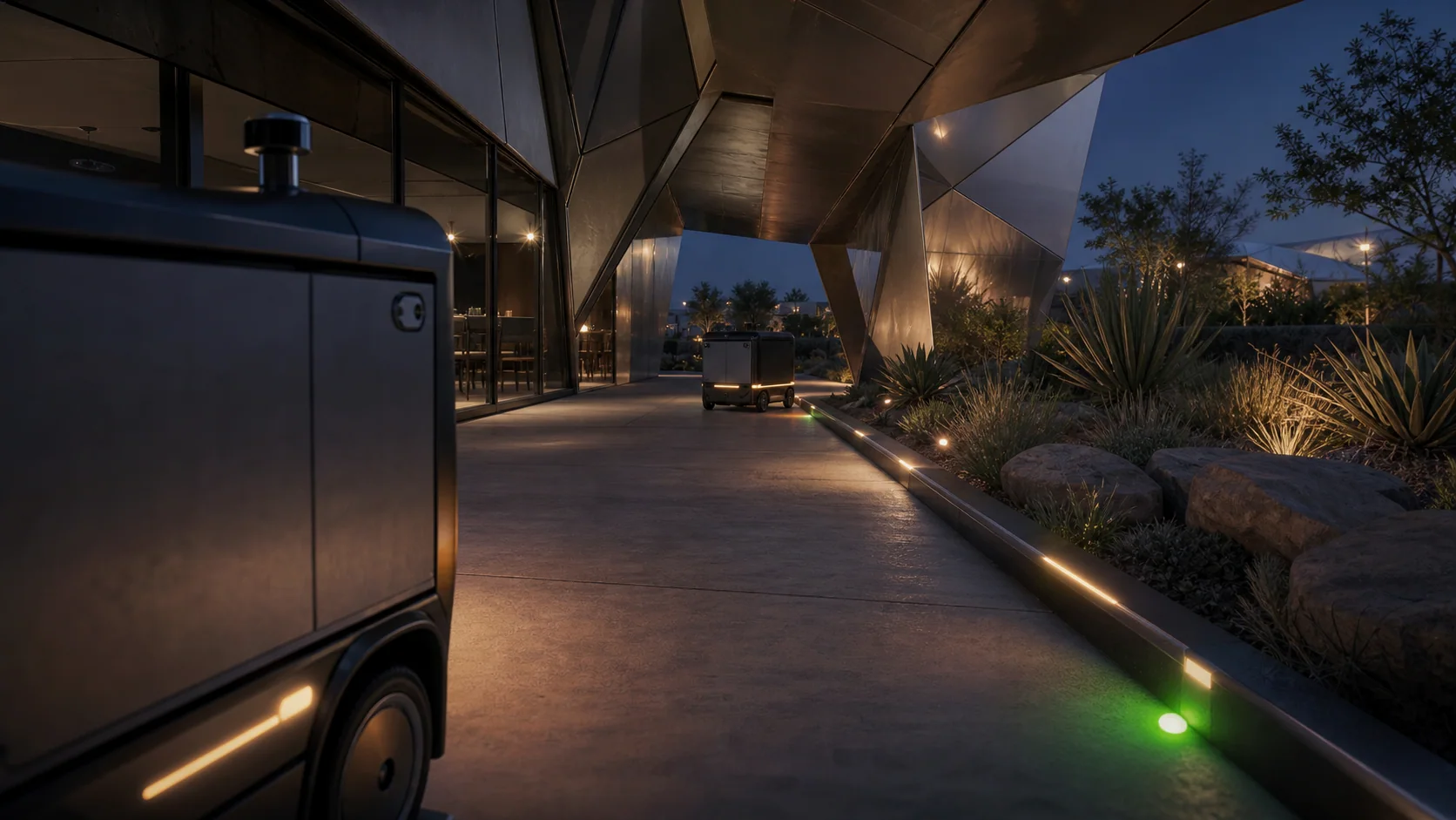 Cyber Village robot-ready service path