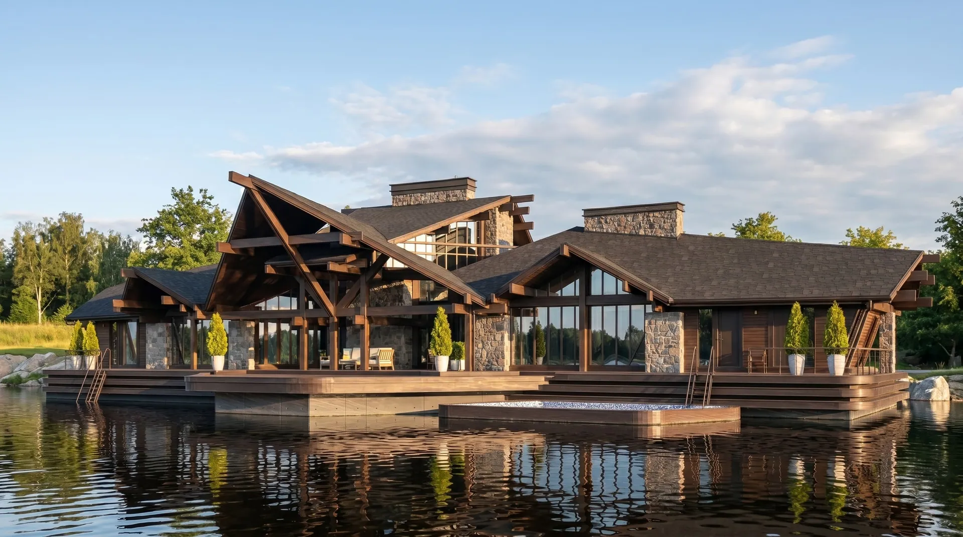 HOUSE BOAT in the style of a chalet gallery image 2.1